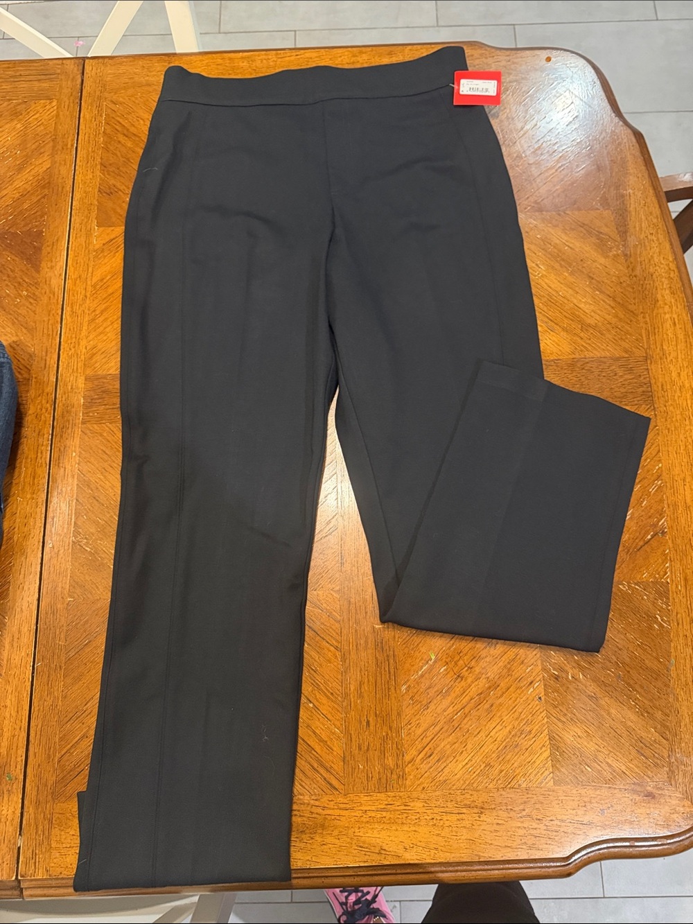 SPANX Classic Black Slim Straight Pull-On Pants